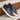 DapperFam Rivale in Navy / Dark Brown Men's Italian Leather Trainer