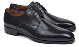 Paul Parkman Men's Leather Derby Shoes in Black