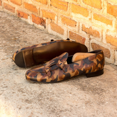 DapperFam Rialto in Brown Men's Hand-Painted Patina Monk Slipper in #color_