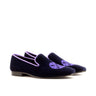 DapperFam Khalil in Purple / Lightpurple Men's Velvet & Grossgrain Slipper in Purple / Lightpurple D - Standard Width