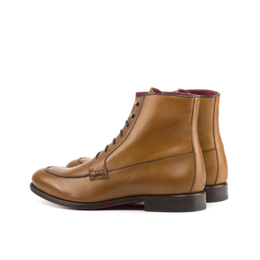 DapperFam Ryker in Cognac / Dark Brown Men's Italian Leather Moc Boot in #color_