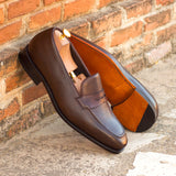 DapperFam Luciano in Dark Brown Men's Italian Leather & Italian Full Grain Leather Loafer