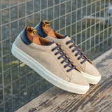 DapperFam Rivale in Ice Men's Linen Trainer
