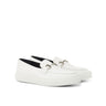 DapperFam King in White Men's Italian Leather Belgian Sneaker in White #color_ White