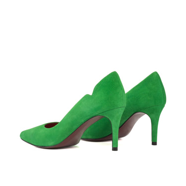 DapperFam Lunetta in Clover Green Women's Italian Suede High Heel