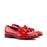 DapperFam Luciano in Red Men's Italian Patent Leather Loafer in Red #color_ Red