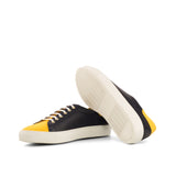 DapperFam Rivale in Mustard Men's Linen Trainer