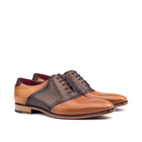 DapperFam Fabrizio in Cognac / Dark Brown Men's Italian Leather Saddle — Style 2618