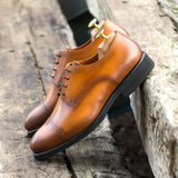 DapperFam Vero in Cognac Men's Italian Leather Derby — Style 4523