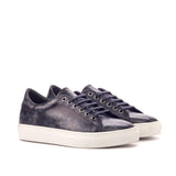 DapperFam Rivale in Grey Men's Hand-Painted Italian Leather Trainer — Style 3430
