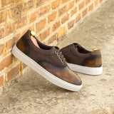 DapperFam Riccardo in Brown Men's Linen Top Sider