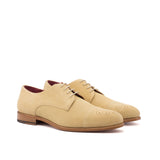 DapperFam Vero in Sand Men's Lux Suede Derby — Style 3491