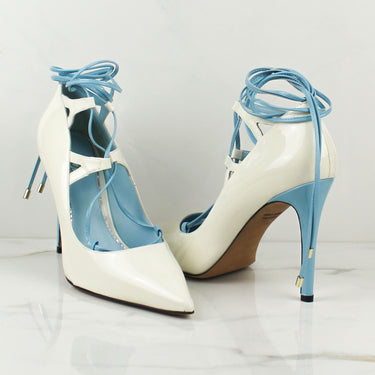 DapperFam Liliana in Sky Blue Women's Super Soft Patent Leather High Heel