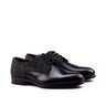 DapperFam Vero in Black / Nailhead Men's Sartorial & Italian Leather Derby in Black / Nailhead
