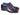 Paul Parkman Men's Woven Leather Captoe Oxfords in Navy & Purple