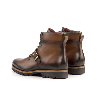 DapperFam Everest in Med Brown Men's Italian Leather Hiking Boot in