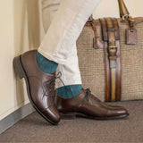 DapperFam Rafael in Dark Brown Men's Italian Leather Oxford — Style 5016