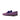 DapperFam Enzo in Purple / Navy Men's Linen & Italian Leather Slipper