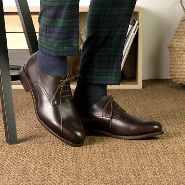 DapperFam Vero in Brown Men's Italian Leather Derby