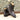DapperFam Ryker in Black / Grey Men's Italian Leather & Hand-Painted Patina Moc Boot