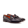 DapperFam Luciano in Dark Brown Men's Italian Leather & Italian Pebble Grain Leather Loafer in Dark Brown