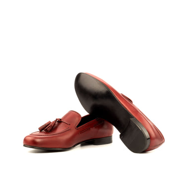 DapperFam Enzo in Red Men's Italian Leather Slipper in #color_