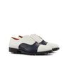 DapperFam Rafael Golf in Navy / White Men's Italian Leather Oxford in Navy / White