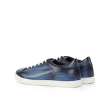 DapperFam Rivale in Navy Men's Italian Leather Trainer