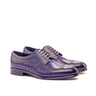 DapperFam Zephyr in Purple Men's Hand-Painted Patina Longwing Blucher in Purple