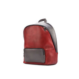 DapperFam Luxe Men's Back Pack in Grey Painted Calf