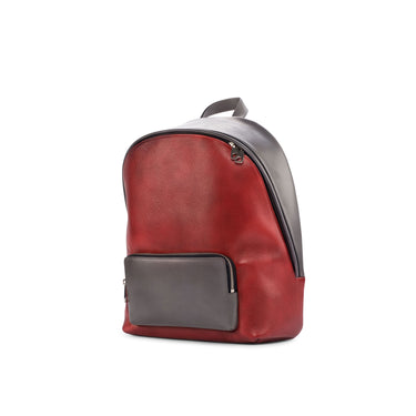 DapperFam Luxe Men's Back Pack in Grey Painted Calf in #color_