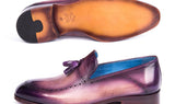 Paul Parkman Men's Tassel Loafers in Purple