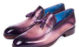 Paul Parkman Men's Tassel Loafers in Purple