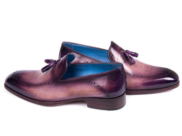 Paul Parkman Men's Tassel Loafers in Purple