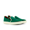 DapperFam Versado in Forest Men's Italian Suede Slip On in Forest
