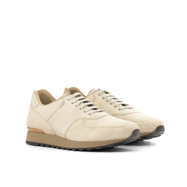 DapperFam Veloce in Taupe Men's Italian Suede Jogger in Taupe #color_ Taupe