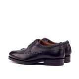DapperFam Zephyr in Black Men's Italian Full Grain Leather Longwing Blucher
