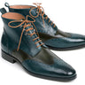 Paul Parkman Wingtip Ankle Boots in Dual Tone Green & Blue