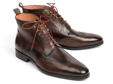Paul Parkman Men's Wingtip Ankle Boots in Brown