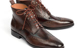 Paul Parkman Men's Wingtip Ankle Boots in Brown