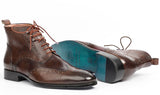 Paul Parkman Men's Wingtip Ankle Boots in Brown