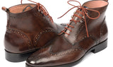 Paul Parkman Men's Wingtip Ankle Boots in Brown