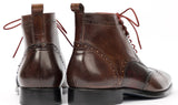 Paul Parkman Men's Wingtip Ankle Boots in Brown