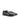 DapperFam Rialto in Light Grey / Black Men's Flannel & Italian Leather Monk Slipper in Light Grey / Black