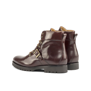 DapperFam Everest in Burgundy Men's Italian Cordovan Leather Hiking Boot in #color_