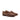 DapperFam Marcello in Brown / Dark Brown Men's Linen & Italian Leather Belgian Slipper in Brown / Dark Brown