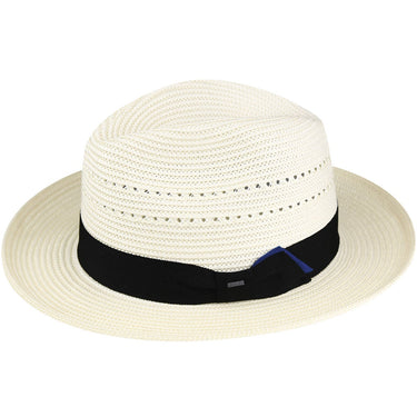 Bailey Eli Braided Fedora in Off White