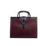 DapperFam Luxe Men's Brief Case in Burgundy Painted Calf in #color_