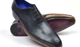 Paul Parkman Men's Opanka Construction Oxfords in Anthracite Gray
