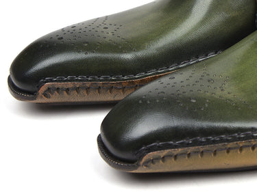 Paul Parkman Men's Opanka Construction Oxfords in Green